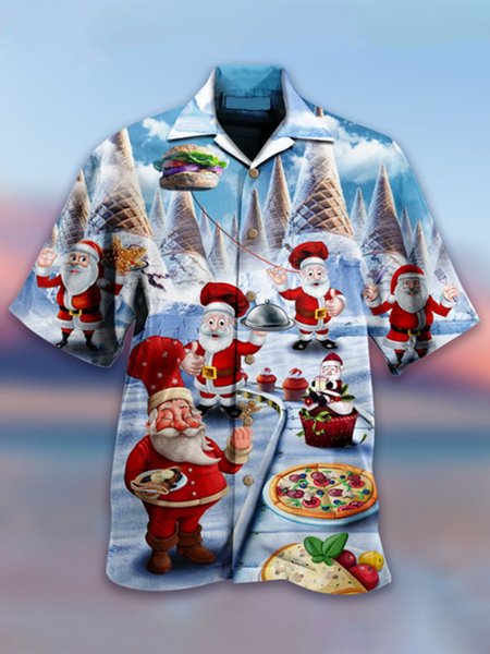 

Shirt Collar Outdoor Shirts & Tops, Blue, Men's Floral shirt