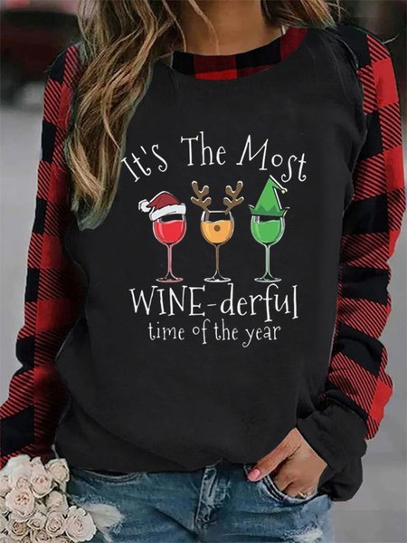 

Crew Neck Long Sleeve Casual Printed Sweatshirt, Multicolor, Hoodies & Sweatshirts