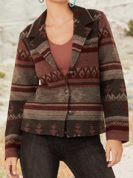 

Loosen Tribal Outerwear, Brown, Outerwear