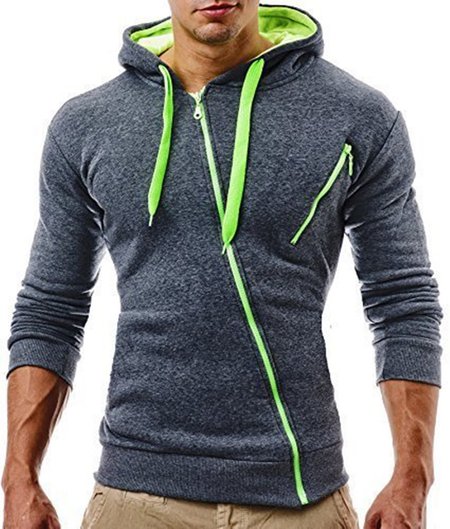 

Casual Cotton Long Sleeve Sweatshirt, Deep gray, Hoodies