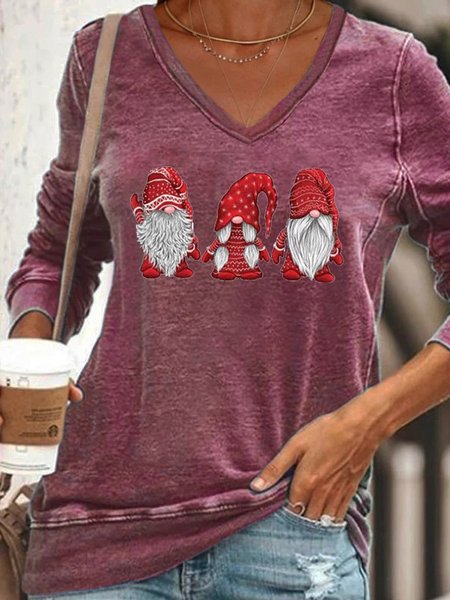 

Christmas Gnomes Women‘s Casual Sweatshirt, Purple, Hoodies&Sweatshirts