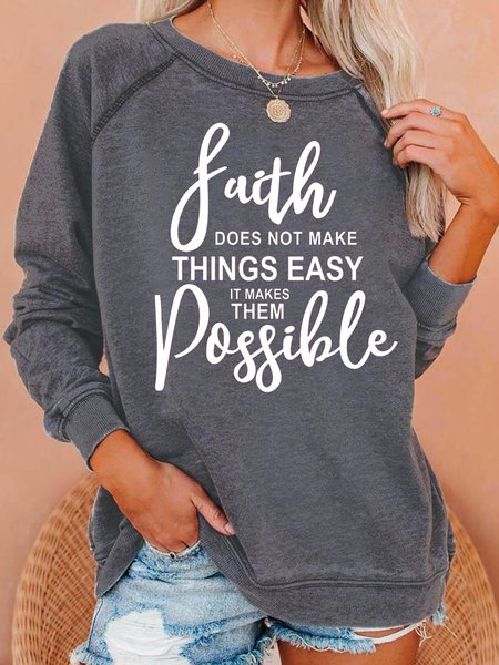 

Faith Casual Sweatshirt, Light gray, Hoodies&Sweatshirts