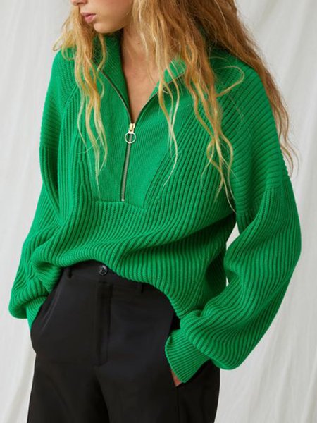 

Simple Off Shoulder Pullover, Green, Pullovers