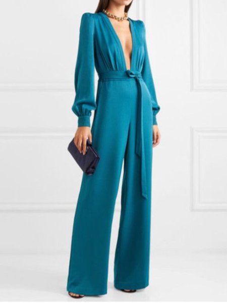

Evening Satin Elegant One-Pieces, As picture, Jumpsuits