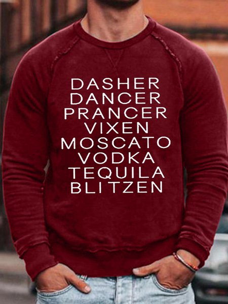 

Dasher Dancer Women's Funny Drinking Christmas Casual Sweatshirt, Red, Hoodies&Sweatshirts