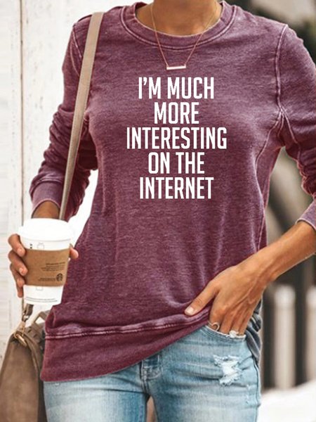 

I'm much more interesting on the internet Sweatshirt, Red, Hoodies&Sweatshirts