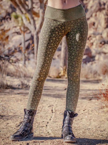 

Printed Casual Skinny Pants, Deep green, leggings