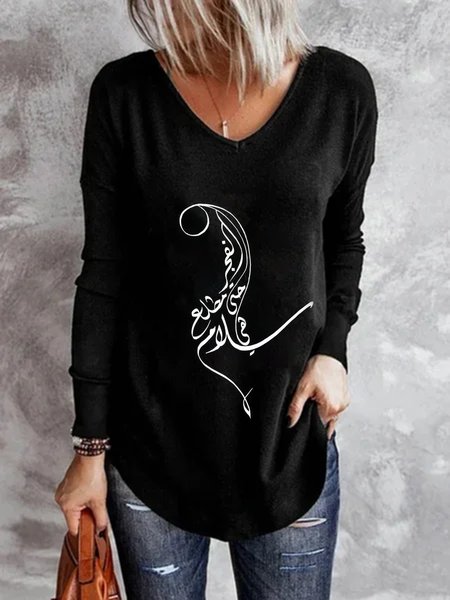 

Loosen Cartoon Shirts & Tops, Black, T-Shirts
