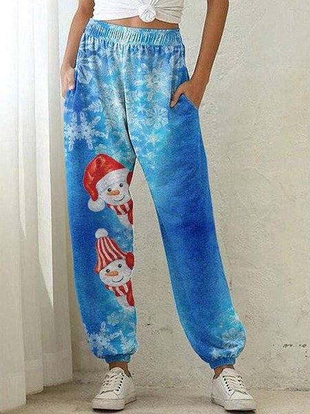 

Christmas Snowman Pants, Blue, Pants