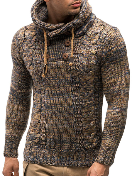 

Long Sleeve Casual Sweater, Light khaki, Hoodies