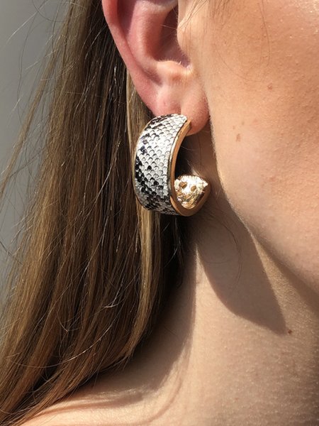 

Simple Elegant Work Vintage Stud, White, Earrings