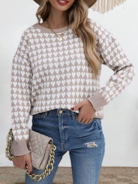 

Household Daily Vintage Casual Sweater, Khaki, Sweaters