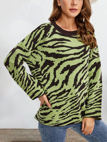 

Household Daily Vintage Casual Wool-Mix Fabric Sweater, Green, Sweaters