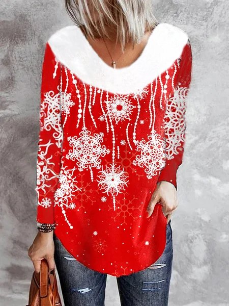 

Natale Pupazzo di neve Top, Rosso, Blouses & Shirts