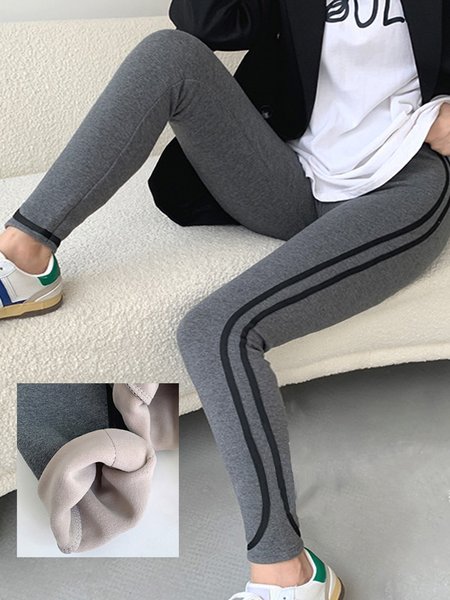 

Solid Thermal Leggings, Gray, leggings