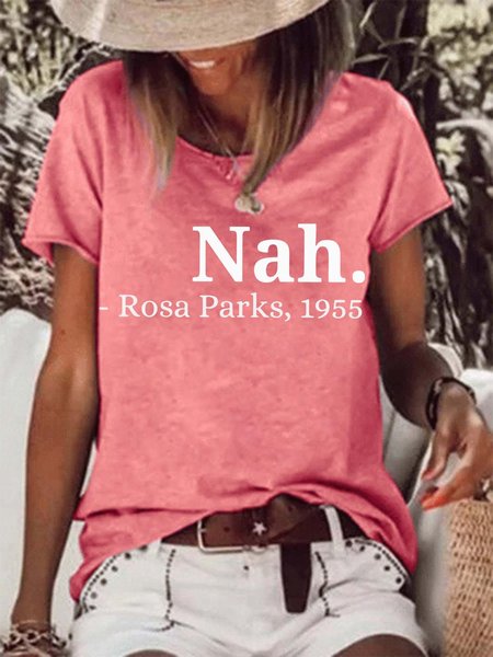 

Nah. Rosa Parks 1955 Casual T-shirt, Red, T-shirts