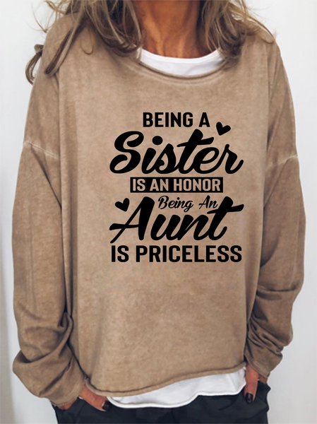 

Being A Sister Is An Honor Being An Aunt Is Priceless Women's sweatshirt, Light brown, Hoodies&Sweatshirts