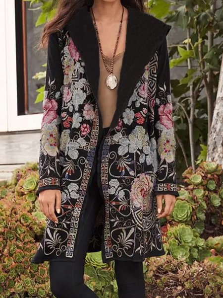 

Vintage Floreale Giubbotto, Nero, overcoat