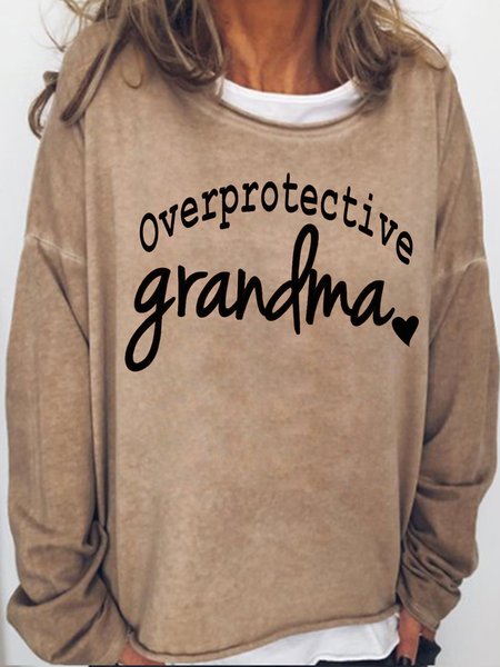 

Overprotective Grandma Casaul Sweatshirt, Light brown, Hoodies&Sweatshirts