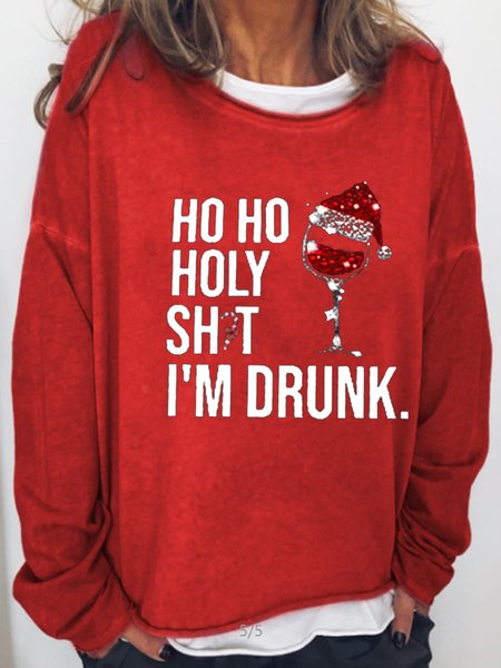 

I'm Drunk Funny Casual Sweatshirt, Red, Hoodies&Sweatshirts