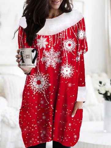 

Casual Loosen Dresses, Red, Mini Dresses