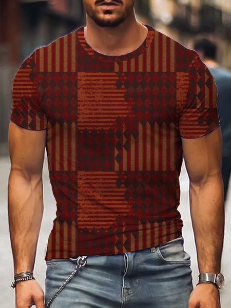 

Short Sleeve Vintage Shirts & Tops, Red, Men's t-shirts