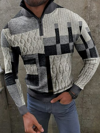 

Long Sleeve Cotton Shirts & Tops, Gray, Blouses&Shirts