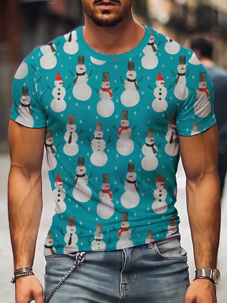 

Crew Neck Short Sleeve Shirts & Tops, Multicolor, Men's t-shirts
