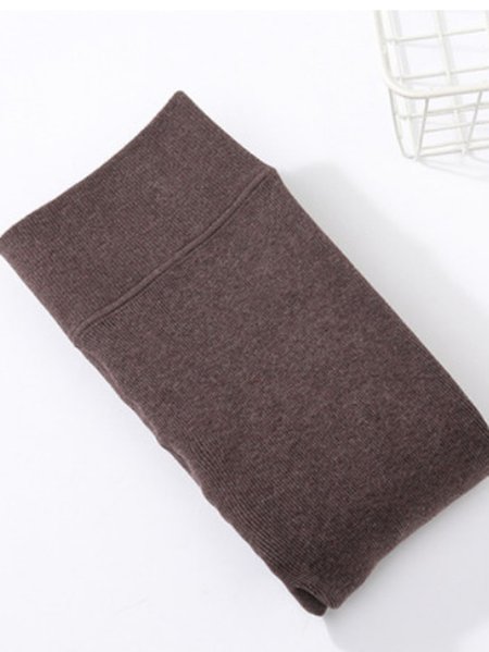 

Plain Cotton Keep Warm Pants, Coffee, leggings