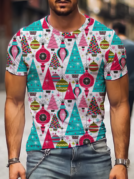 

Crew Neck Outdoor Shirts & Tops, As picture, Men's t-shirts