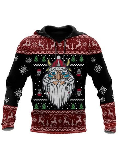 

Casual Long Sleeve Hooded Sweatshirt, Red, Hoodies