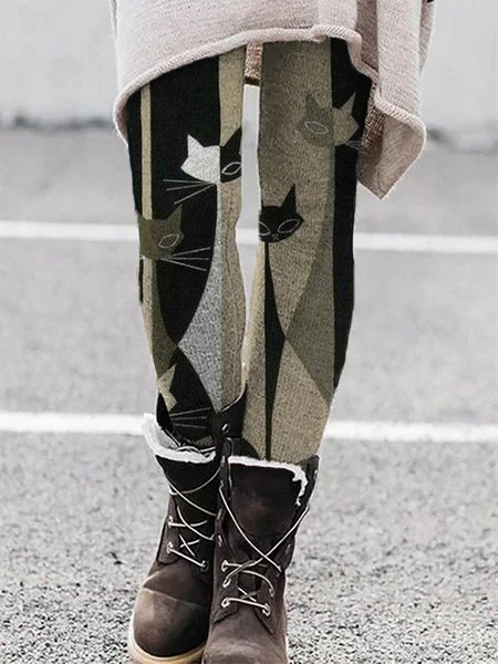 

Skinny Animal Pants, As picture, Leggings