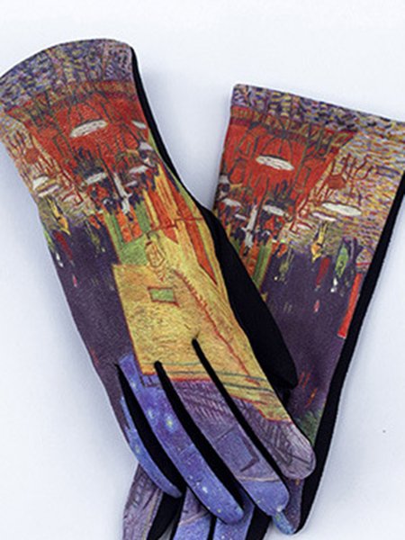 

Oil Painting Printing Warm Gloves, Scarves & Gloves