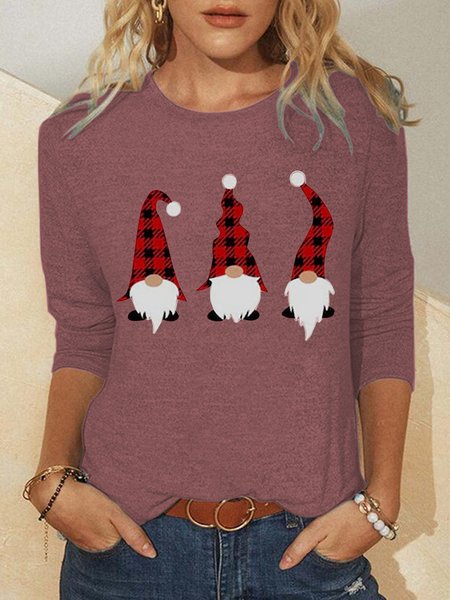 

Three Gnomes Women's Casual Loosen Sweatshirt, Red, Hoodies&Sweatshirts