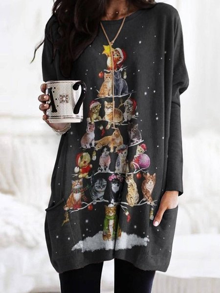 

Regular Fit Casual Animal Shirts & Tops, Deep gray, Tops