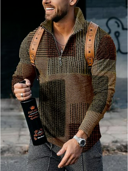 Lculo Manica lunga Camicie & Camicette, Caffè, Men's Top