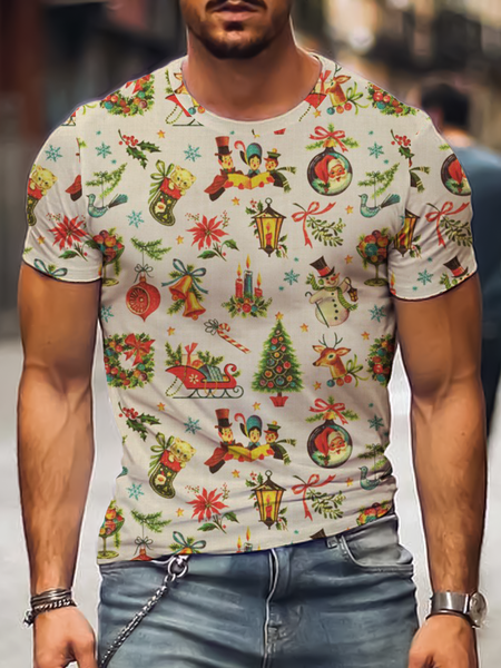 

Vintage Cartoon Short Sleeve Shirts & Tops, As picture, Men's t-shirts