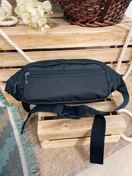 

Casual Plain Zipper Waist Bag, As picture, Bags