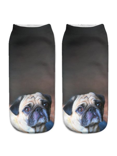 

Simple Dog Print Socks, Socks