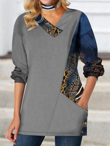 

Casual Cotton Blends V Neck Sweatshirt, Gray, Hoodies & Sweatshirts