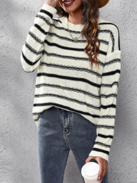 

Household Daily Vintage Casual Loosen Sweater, Apricot, Sweaters & Cardigans