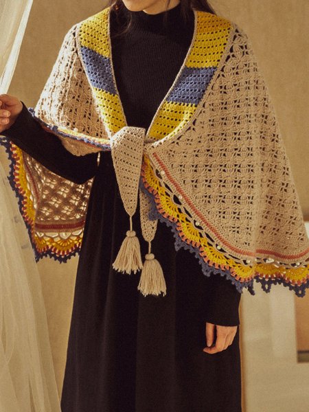 Ethnic Style Warm Scarf Shawl, As picture, Scarves&Gloves