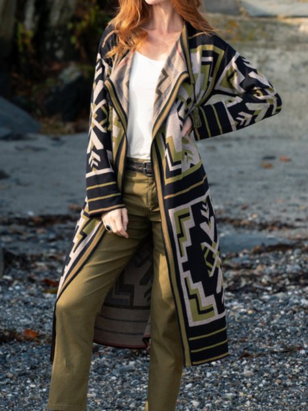 

Casual Tribal Outerwear, Multicolor, Outerwear
