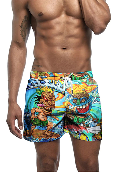 

Abstract Pants, As picture, Men's shorts