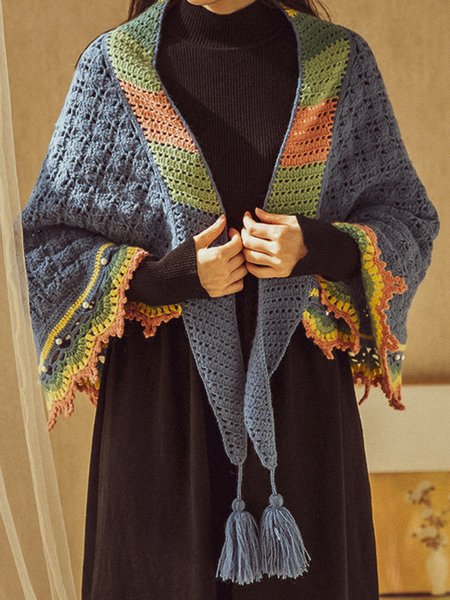 

Woven Ethnic Shawl Scarf, As picture, Scarves&Gloves