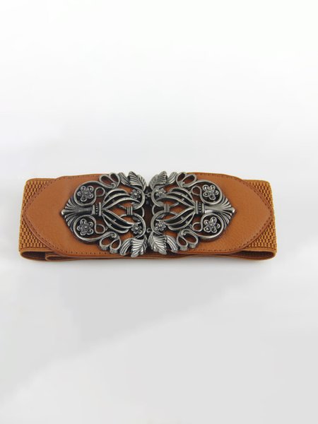 

Vintage Metal Buckle Girdle, Brown, Belts