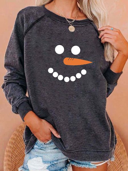 

Cotton Blends Casual Loosen Sweatshirt, As picture, Hoodies & Sweatshirts