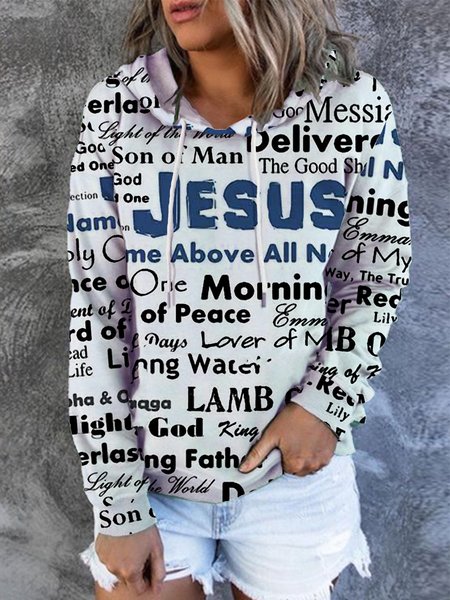 

Christ Jesus Regular Fit Sweatshirt, As picture, Hoodies&Sweatshirts