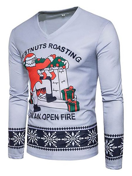

Natale Grafico Maniche Lunghe cappuccio Felpa, Come immagine, Men's Top