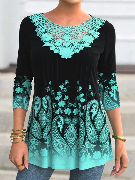 

Vintage Loosen Floral Shirts & Tops, Mint, T-Shirts
